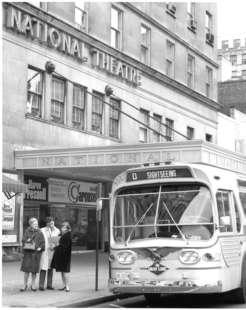 Old photograph of The National's marquee in the 1960s.