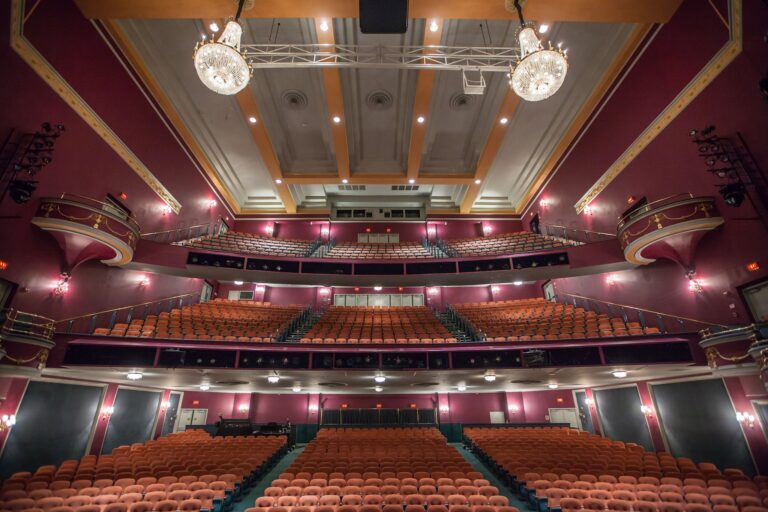 Photograph of the house of the National Theatre from onstage.